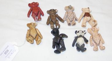 A selection of collectable Steiff metal bear ornam