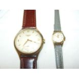 A ladies Longines wrist watch together with a gold