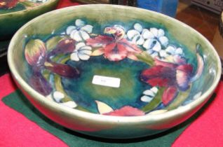 A 27cm diameter Moorcroft pottery bowl with tube l