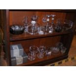 Dartington Crystal and other glassware - on two sh