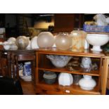 Assorted glass light shades