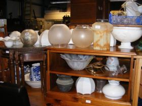 Assorted glass light shades