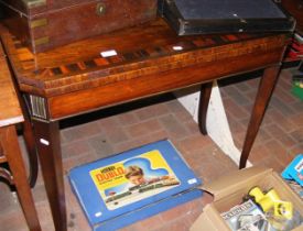 A 19th century fold over games table