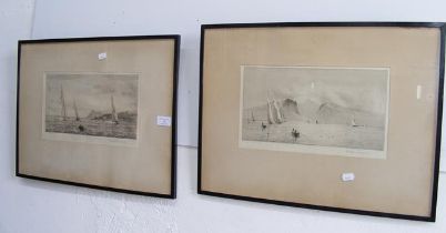 ROLAND LANGMAID - pair of etchings 'Goat Fell, Arr