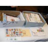 Two boxes of First Day Covers, collectable stamps