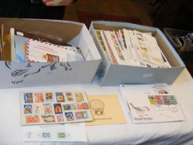 Two boxes of First Day Covers, collectable stamps