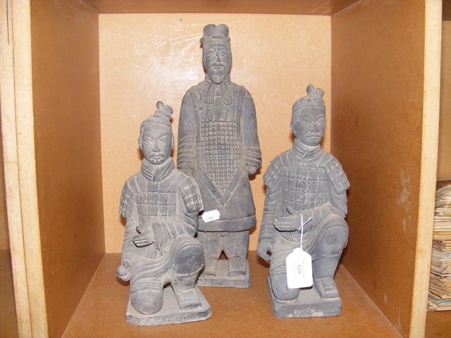 Three ornamental Samurai