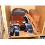 Vintage film camera equipment, including Bolex, Pa
