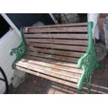 A traditional garden bench - length 128cm