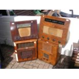 Four vintage radiograms