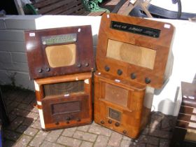 Four vintage radiograms