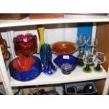 An assortment of coloured glass