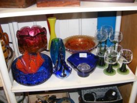 An assortment of coloured glass