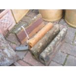 Approximately 130 old terracotta garden lawn edging (only a sample at the auction house - contact of