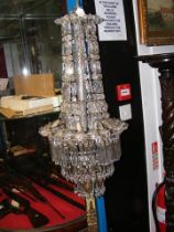 An unusual crystal drop standard lamp