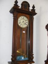 A Vienna regulator wall clock - 110cm