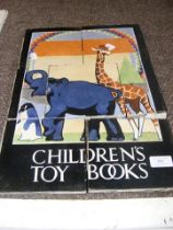 A set of vintage tiles depicting 'Children's Toy