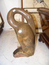 An unusual studio stone sculpture of a bird - 51cm