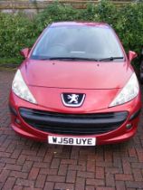 A 2008 Peugeot 207 S petrol car, registration numb