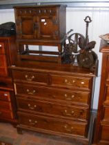 A chest of two short and three long drawers - widt