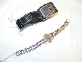 A ladies Gucci stainless steel wrist watch with da