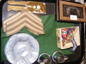 Second World War medals, Sergeant stripes etc.