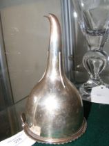 A Georgian silver wine funnel - 15cms with London
