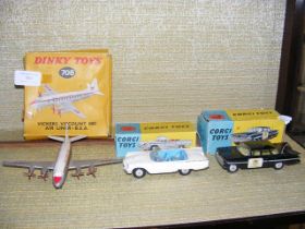 A boxed Dinky 708 Airliner, together with boxed Fo