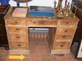 An old pedestal desk - width 120cm