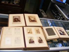 Three Victorian Cartes De Visite card albums containing family pictures circa 1880
