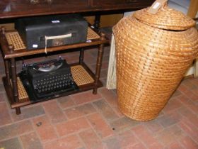 An Ali Baba laundry basket, vintage Imperial