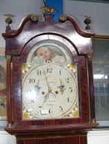 A 19th century eight day Grandfather clock with re