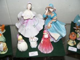 Royal Doulton figurines including 'Rosamund'