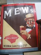 An old Mews Langton enamel advertising sign - 100c