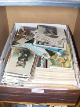 A quantity of vintage postcards