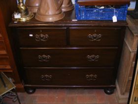 A chest of two short and two long drawers - width