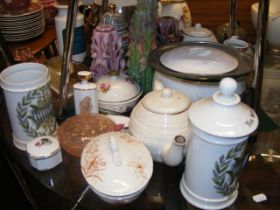 A sundry lot of ceramics, metal ware, glass and ca