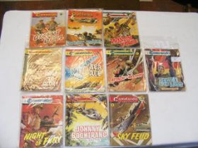 Ten early 1 shilling Commando comics