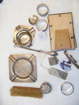 A selection of silver and other items including na