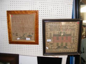 A Victorian sampler dated 1833, together with one