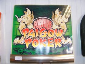 An Americana ex-Las Vegas casino double-sided LED lighted table sign for Paw Gow Poker, with UK plug