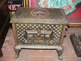 A French cast enamel wood burner/stove - 50cm wide