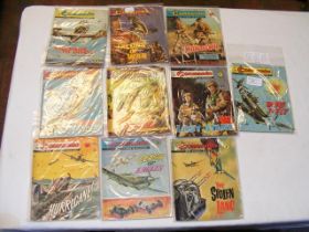 Ten early 1 shilling Commando comics