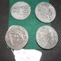 Four various between the wars German metal lapel b