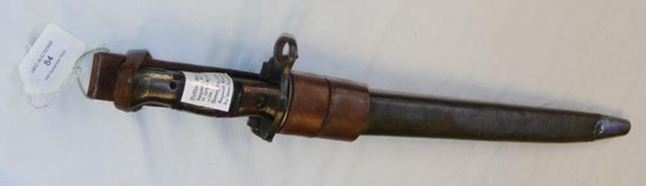 A 1917 pattern Enfield rifle sword bayonet complet