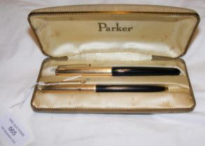 A Parker 51 pen set in original case