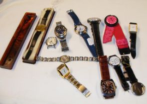 A selection of gents and ladies wrist watches