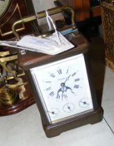 A brass cased repeater carriage clock with rolling