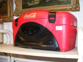 A Coca-Cola music cool box