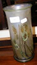 A 26cm high Isle of Wight glass vase